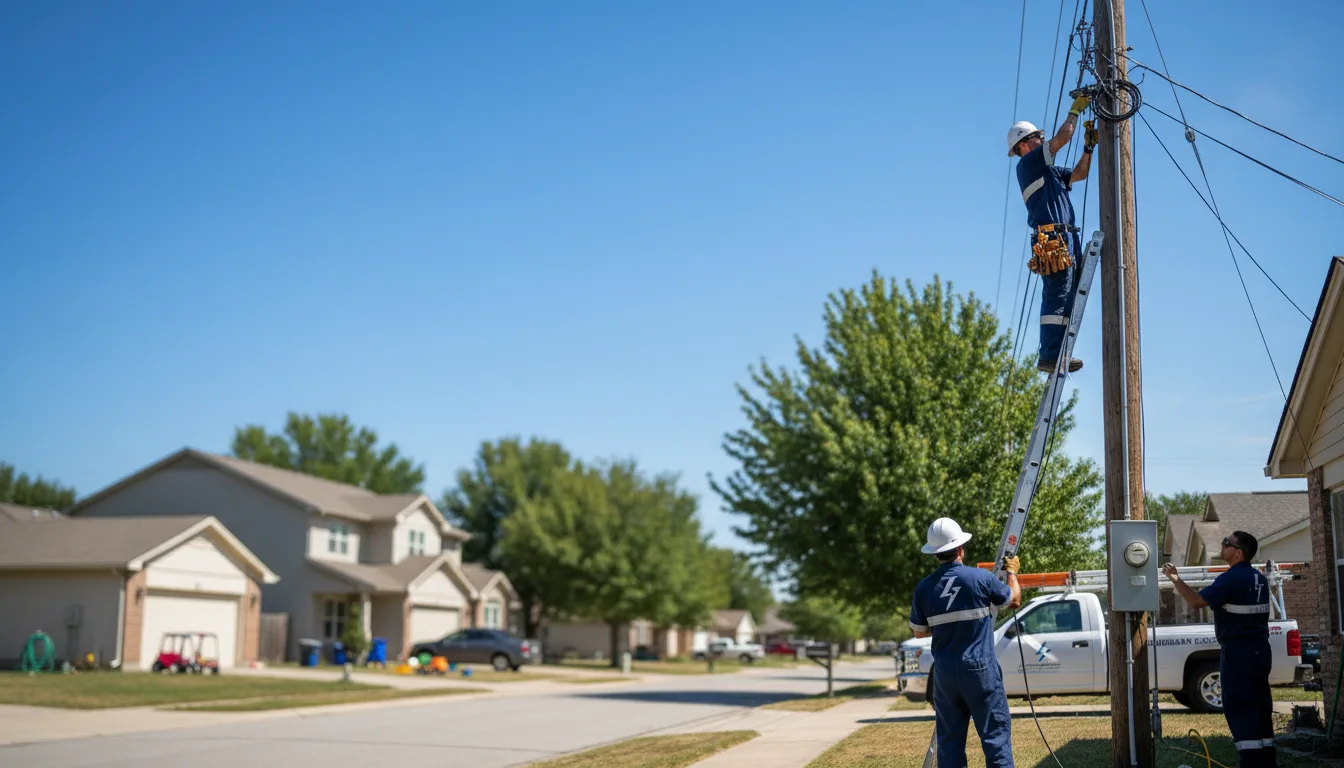 Residential electrician providing installation services in Big Flat, AR